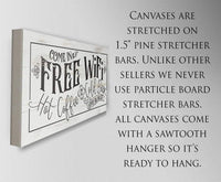 Free WiFi Hot Coffee & Cold Beer - Canvas