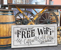 Free WiFi Hot Coffee & Cold Beer - Canvas