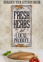 Fresh Herbs and Local Produce - Canvas