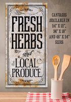 Fresh Herbs and Local Produce - Canvas