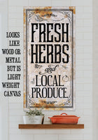 Fresh Herbs and Local Produce - Canvas