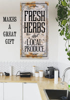 Fresh Herbs and Local Produce - Canvas
