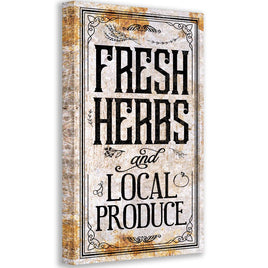 Fresh Herbs and Local Produce - Canvas