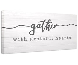 Gather With Grateful Hearts - Canvas