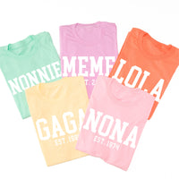 "(Choose Your Grandma Name) - Est. (Select Your Year)" - Unisex Tee