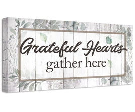 Grateful Hearts Gather Here - Canvas