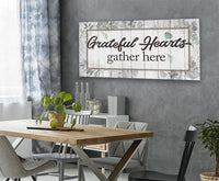 Grateful Hearts Gather Here - Canvas