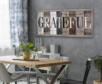 Grateful in Multi Pattern - Canvas