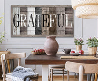 Grateful in Multi Pattern - Canvas