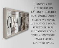 Grateful in Multi Pattern - Canvas