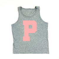 VARSITY INITIALS - CHILD TANK - HEATHER GRAY