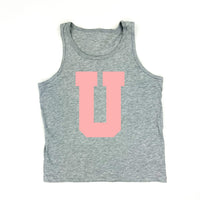 VARSITY INITIALS - CHILD TANK - HEATHER GRAY