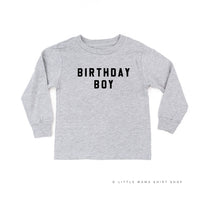 Birthday Boy - Block Font - Child Long Sleeve Tee