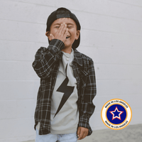 GREIGE ACID-WASH SPARK TEE