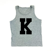 VARSITY INITIALS - CHILD TANK - HEATHER GRAY