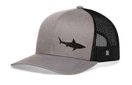 Shark Trucker Hat  |  Gray-Black Beach Snapback