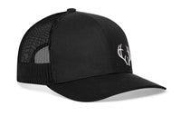 Buck Antler Trucker Hat  |  Black Buck Antler Snapback