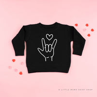 Sign Language - I Love You - Child Sweater