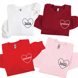 "______ (Heart Around) - (Choose Your Grandma Name)" - BASIC Fleece