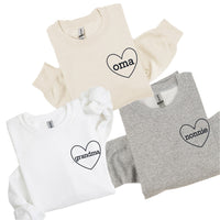 "______ (Heart Around) - (Choose Your Grandma Name)" - BASIC Fleece