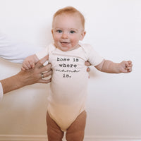 Home is Where Mama is Organic Baby Bodysuit