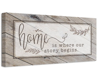 Home Is Where Our Story Begins - Canvas