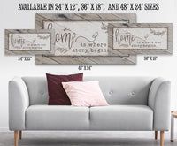 Home Is Where Our Story Begins - Canvas