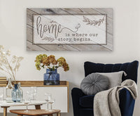 Home Is Where Our Story Begins - Canvas