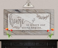 Home Is Where Our Story Begins - Canvas