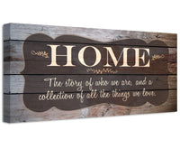 Home The Story Of Who We Are - Canvas