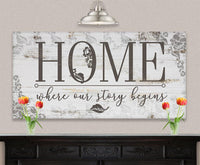 Home Where Our Story Begins - Canvas
