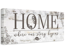 Home Where Our Story Begins - Canvas