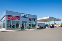 Horizontal banners hanging around PDQ Signs gas stations image  for ATM  and Sales banner with images  Horizontal 