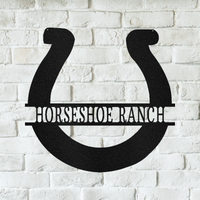 Simple Horseshoe Personalized Gifts - Custom Metal Sign, Horse Lover Gift