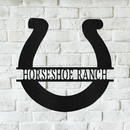 Simple Horseshoe Personalized Gifts - Custom Metal Sign, Horse Lover Gift