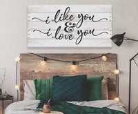 I Like You & I Love You - Canvas