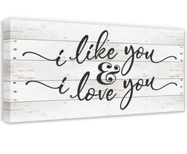 I Like You & I Love You - Canvas