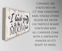 I Love You To The Moon And Back - Canvas