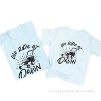 We Ride at Dawn - (Choose Your Mower) - Set of 2 Tee