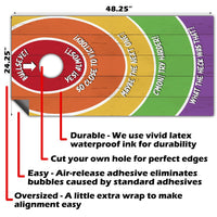 Challenge Circles - Cornhole Board Wrap - Set of 2