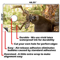 Deer In The Woods - Cornhole Board Wrap - Set of 2