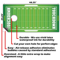 Football Field - Cornhole Board Wrap - Set of 2