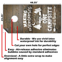 Making Memories at Camp - Cornhole Board Wrap - Set of 2