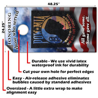 POW MIA American Flag - Cornhole Board Wrap - Set of 2