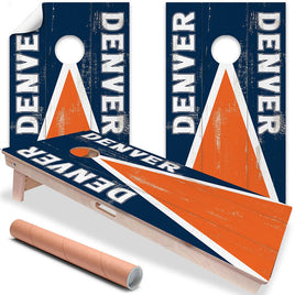 Denver Footall - Cornhole Board Wrap - Set of 2