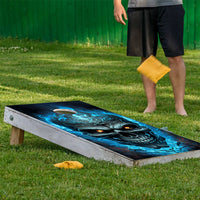 Flaming Skull - Cornhole Board Wrap - Set of 2