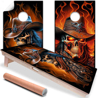 Ghost Cowboys - Cornhole Board Wrap - Set of 2