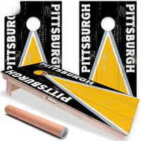 Pittsburgh Football - Cornhole Board Wrap - Set of 2