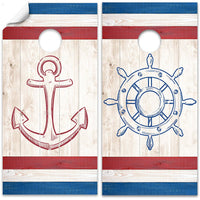 Nautical - Cornhole Board Wrap - Set of 2
