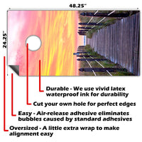 Pier at Sunrise - Cornhole Board Wrap - Set of 2